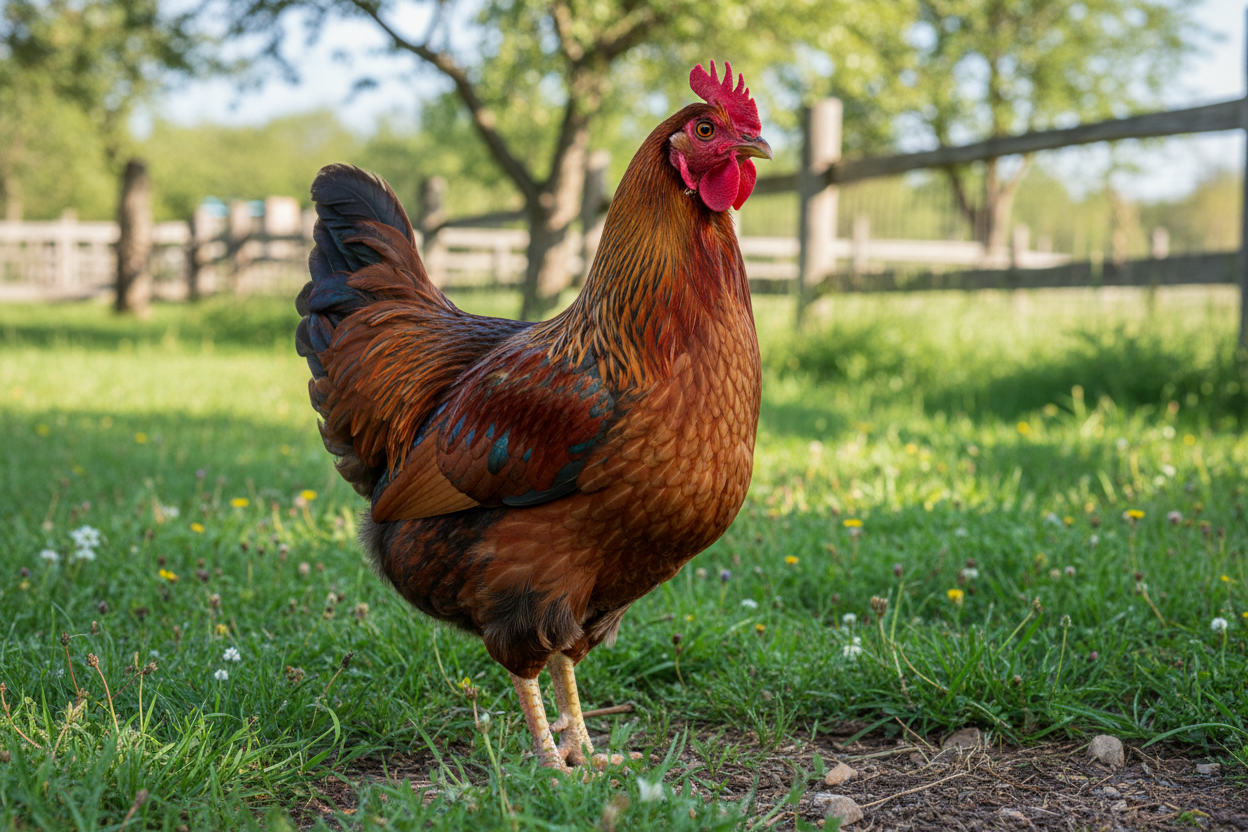 gallina fuerte y sana