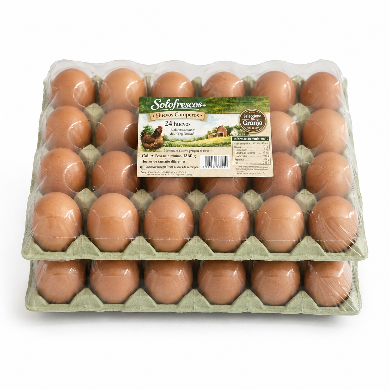 Pack de 48 huevos camperos - 2 bandejas de 24